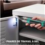 HYCHIKA Visseuse Sans Fil, 2.0 Ah 3.6 V Portable Visseuse Devisseuse Sans Fil avec 56 Accessoires, 4 Vitesses, Lampe LED, Câble 