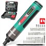 HYCHIKA Visseuse Sans Fil, 2.0 Ah 3.6 V Portable Visseuse Devisseuse Sans Fil avec 56 Accessoires, 4 Vitesses, Lampe LED, Câble 