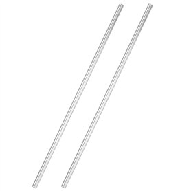 PUCSIQ Lot de 2 barres rondes droites en acier inoxydable - 10 mm x 400 mm - Arbre linéaire - Arbre de mouvement linéaire - Pour