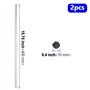 PUCSIQ Lot de 2 barres rondes droites en acier inoxydable - 10 mm x 400 mm - Arbre linéaire - Arbre de mouvement linéaire - Pour