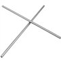 PUCSIQ Lot de 2 barres rondes droites en acier inoxydable - 10 mm x 400 mm - Arbre linéaire - Arbre de mouvement linéaire - Pour