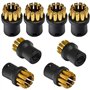 ZALHIN Brosses Rondes en Laiton (8 Pcs) - Brosses de Nettoyage Rondes Brosse À Vaporetto Nettoyeur Vapeur Accessoires de Vadroui
