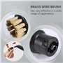 ZALHIN Brosses Rondes en Laiton (8 Pcs) - Brosses de Nettoyage Rondes Brosse À Vaporetto Nettoyeur Vapeur Accessoires de Vadroui