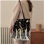 ZALHIN Sacs D'éPicerie RéUtilisables à Motif de Musique, Sac à Main Punk en Coton pour Femme, Sacs Cabas, Sac en Toile Noire, Sa