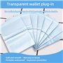 XZEIT Lot de 2 Pochettes de Protection Porte-Cartes Pochettes Transparentes pour Cartes de crédit Insert de Portefeuille en Plas