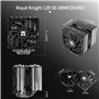 Thermalright Royal Knight 120 SE Ventilateur de processeur, 6 tuyaux thermiques, double ventilateur PWM de 12 cm, RAM Unobstruct