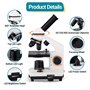Microscope pour Enfant Étudiante et Adulte 250X-2000X Portable Microscope Optique Professionnel Microscope Monoculaire étudiants