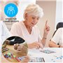 Eowppue Jetons Loto Pack Méga de 500 jetons Multicolores, Durable et de Haute Transparence, Parfait pour le Bingo, l'éducation à