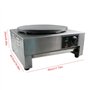 CzyuRachel Crêpière Électrique 3000W Φ400mm - Plaque Chauffante en Cuivre et Acier Inoxydable Avec Plateau Extensible, Thermosta
