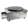 CzyuRachel Crêpière Électrique 3000W Φ400mm - Plaque Chauffante en Cuivre et Acier Inoxydable Avec Plateau Extensible, Thermosta