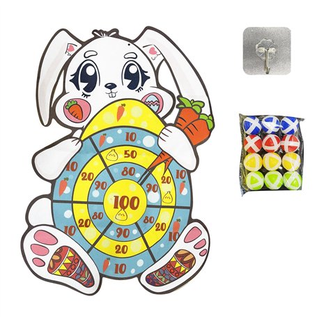 YKHSUAOU Jeu de fléchettes Lapin de Pâques