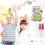 YKHSUAOU Jeu de fléchettes Lapin de Pâques, Jeu de fléchettes pour Enfants, Jeu de fléchettes Velcro pour Enfants, avec 12 balle