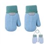 YLUFAC Bébé Gants Tricoté Hiver pour Enfant 1 à 3 ans Renard Moufles Epais Chaud avec Doublure Polaire Garçon Fille Gant d'hiver