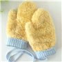 YLUFAC Bébé Gants Tricoté Hiver pour Enfant 1 à 3 ans Renard Moufles Epais Chaud avec Doublure Polaire Garçon Fille Gant d'hiver