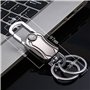 1pcs Hommes Porte-clés Voiture Mousqueton Décapsuleur Metal Ouvre-Bouteille Noire.
