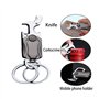Porte clef multifonction,1pcs Hommes Porte-clés Voiture Mousqueton Décapsuleur Metal Ouvre-Bouteille Noire.
