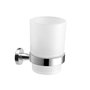 Porte-Brosse à Dents en Verre dépoli et Acier Inoxydable 18/10 Fixation Murale