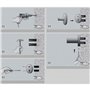 Porte-Brosse à Dents en Verre dépoli et Acier Inoxydable 18/10 Fixation Murale