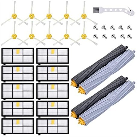 Rebirthcare Kit Pièces accessoires pour iRobot pour Roomba Aspirateur Serie 800 900 850 860 861 865 866 870 871 875 876 880 886