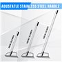 BARAYSTUS Râteau arche de jardin pour pelouse, charge lourde, en acier inoxydable, Râteau de jardin réglable pour niveler le sol