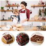 Cadre Patisserie Rectangulaire, Extensible Moule Carré, Moule Rectangulaire Patisserie en Acier Inoxydable, Cadre Patisserie Ext