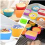 Lot de 36 Moules à Muffins en Silicone, Moules à Cupcakes Réutilisables Moules, Moules en Silicone pour Cupcakes, Trois Modèles 