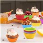 Lot de 36 Moules à Muffins en Silicone, Moules à Cupcakes Réutilisables Moules, Moules en Silicone pour Cupcakes, Trois Modèles 