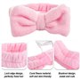 Bandeau pour cheveux Duoleimi Skincare-Set de 3 bandeaux démaquillants et bracelets cosmétiques pour femmes bandeau pour maquill
