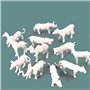Onlvmyur 12PCS Kit de Peinture Enfant 3D Créatifs Figurines d'animaux Sauvages Jouet d’Art avec 6 Peintures, 2 Pinceaux et Tapis