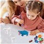Onlvmyur 12PCS Kit de Peinture Enfant 3D Créatifs Figurines d'animaux Sauvages Jouet d’Art avec 6 Peintures, 2 Pinceaux et Tapis