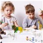 Onlvmyur 12PCS Kit de Peinture Enfant 3D Créatifs Figurines d'animaux Sauvages Jouet d’Art avec 6 Peintures, 2 Pinceaux et Tapis