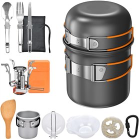 Onherm 15pcs Kit de Casserole Camping
