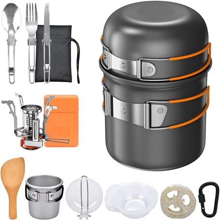 Onherm 15pcs Kit de Casserole Camping