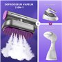 Onherm Defroisseur Vapeur Avec Écran LED, 1200W Fer à Repasser Vertical, 0,8 KG Steamer Portable Repassage à sec et Vapeur 2-en-