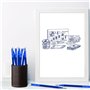 7 mm - Compatible avec Pilot FriXion (bleu) - Effaçables - Longueur d'écriture : 400 m