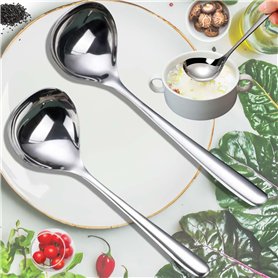 Brateuanoii 2 Pièces Louche à Soupe En Acier Inoxydable