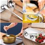 Brateuanoii 2 Pièces Louche à Soupe En Acier Inoxydable, Louche Cuisine Manche Courte, Petite Louche Cuisine Inox, Va Au Lave-Va