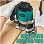 Défonceuse Verticale Electrique 1200 W 16000-30000 RPM STANEW, Profession Fresatrice Verticale avec Set de 12 fraises,6 Vitesses