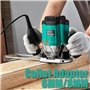 Défonceuse Verticale Electrique 1200 W 16000-30000 RPM STANEW, Profession Fresatrice Verticale avec Set de 12 fraises,6 Vitesses