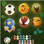 Kit Peinture Enfant Lampe de Football Foot Veilleuse de Peindre 3D Kit Materiel Dessin Bricolage Jouet Loisir Créatif avec Autoc