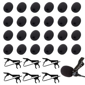 TRKETK 30 Pièces Kit de Remplacement de Microphone à Revers