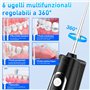 ETELIAR Jet Dentaire Hydropulseur Portable Water Flosser, Irrigateur Oral 4 Modes et 6 Buses,Réservoir 300ML, USB Chargé, Étanch