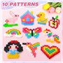 PITMT 10mm Perles à Repasser Grosse, 1050 Pièces XL Perle a Repasser 9 Couleurs avec Plaque Perle a Repasser, 11 Motifs 3 Papier