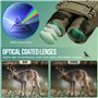 Jumelles 12 x 25 pour Adultes HD Mini Jumelles Compactes avec Sac de Rangement pour Observation des Oiseaux Voyage Chasse Concer