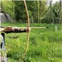 Lot de 20 flèches en bois de 45 cm de rechange en bambou avec pointe en caoutchouc pour tir à l'arc - Flèches en bois de haute s