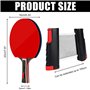 2 raquettes de tennis de table avec 4 balles de tennis de table et 1 sac