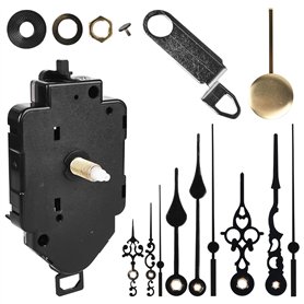 Mouvement pendulaire à quartz silencieux avec 3 ensembles d'aiguilles et pendule - Mouvement de rechange pour horloge murale - P