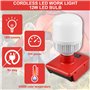 Lampe sans fil pour batterie Einhell 18 V - Lampe de travail 12 W avec ampoules E27 réglables 150-1300 lm - Projecteur de travai