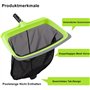 GSTgp Épuisette de fond de piscine - Lame en caoutchouc et cadre renforcé - Double couche