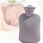 Grande Capacité 500mL Peluche Amovible et Lavable Bouillotte en Caoutchouc Naturel Bouillote pour